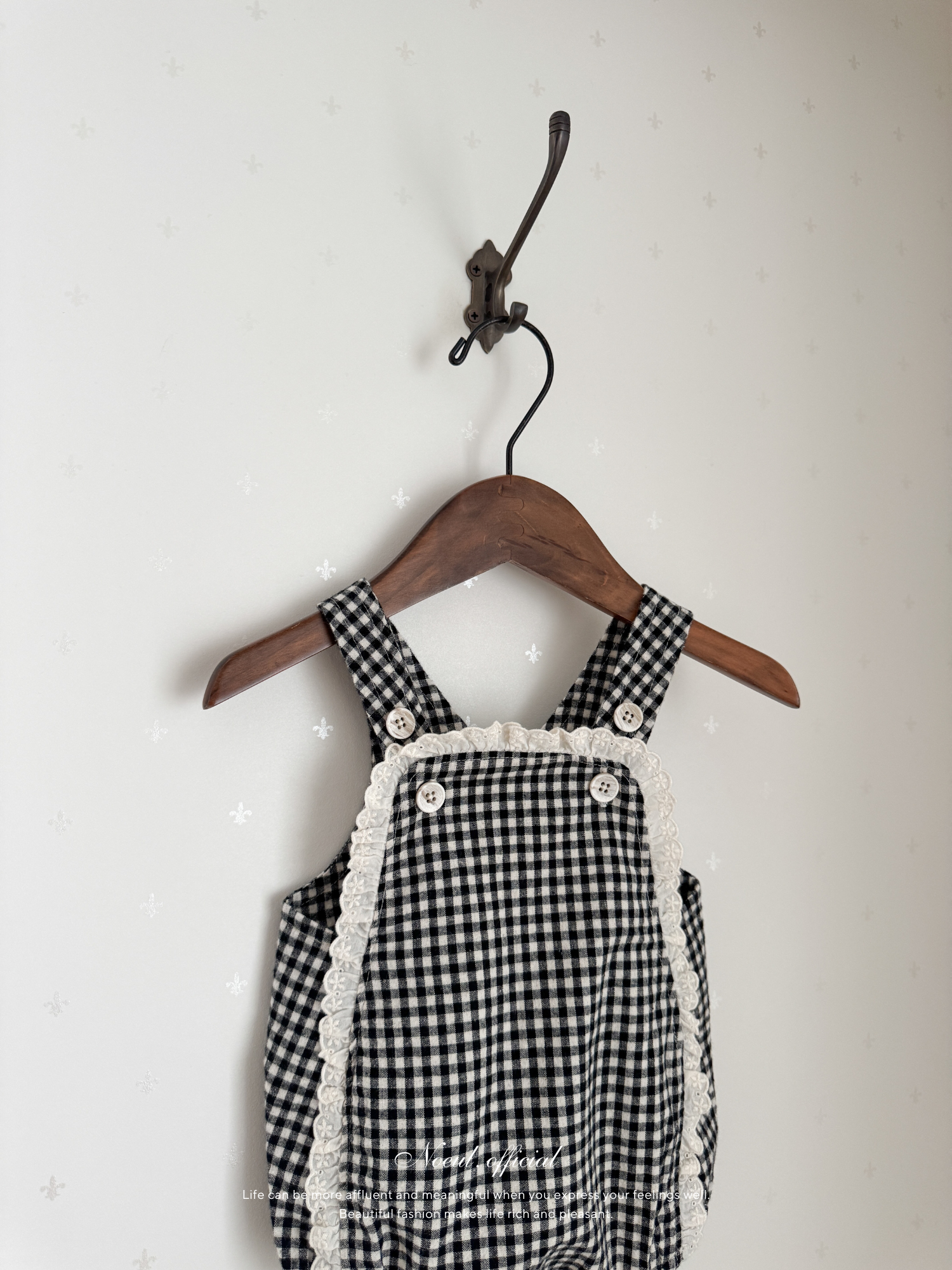 Petit lace suspender suit