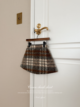 Cocoa check skirt