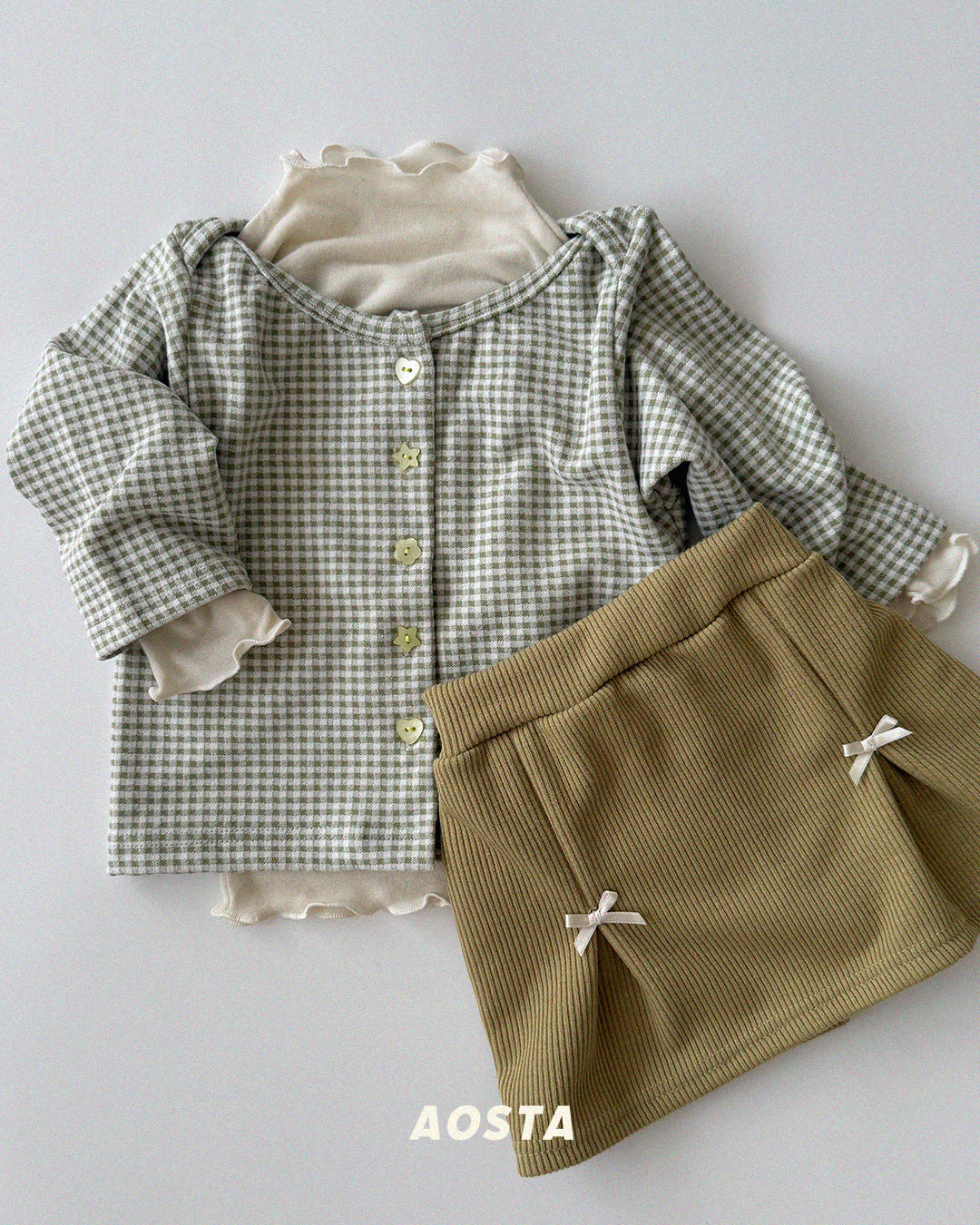 ［Aosta］Bibi Ribbon Skirt Pants