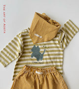 ［Aosta］Meow Stripe Tee