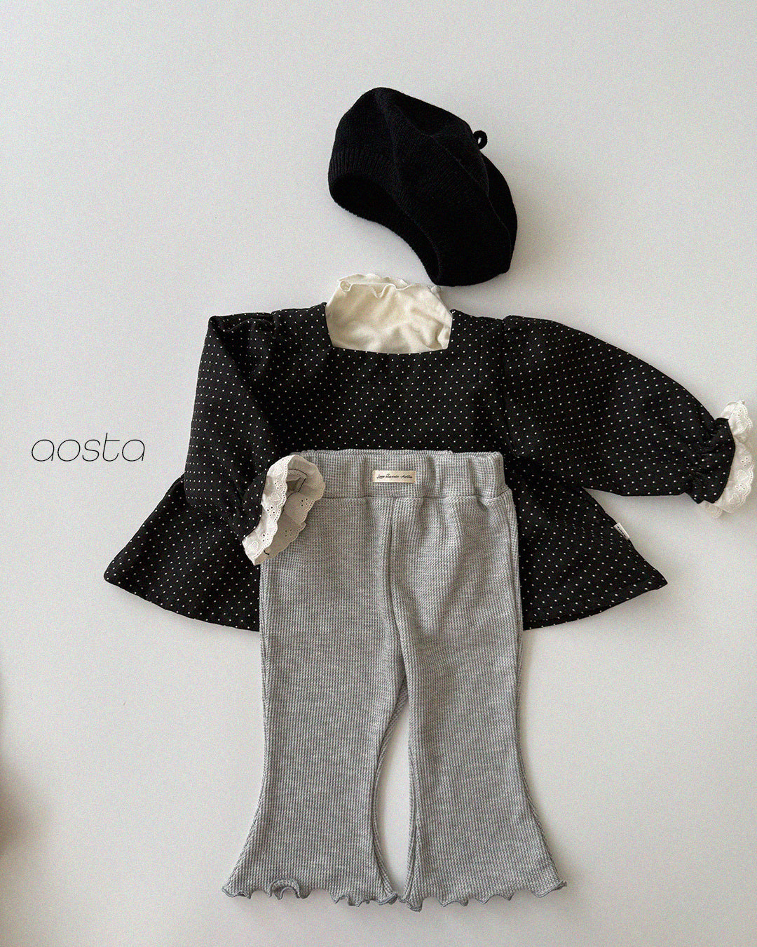 ［Aosta］Milk Dot Blouse