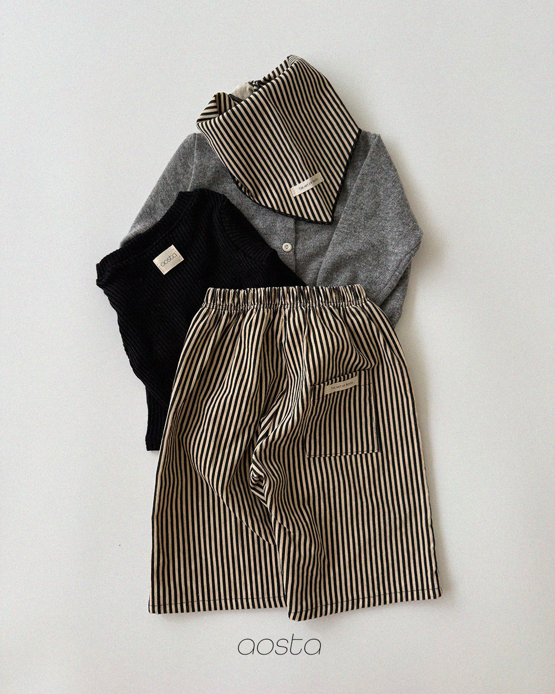［Aosta］Louis Stripe Scarf