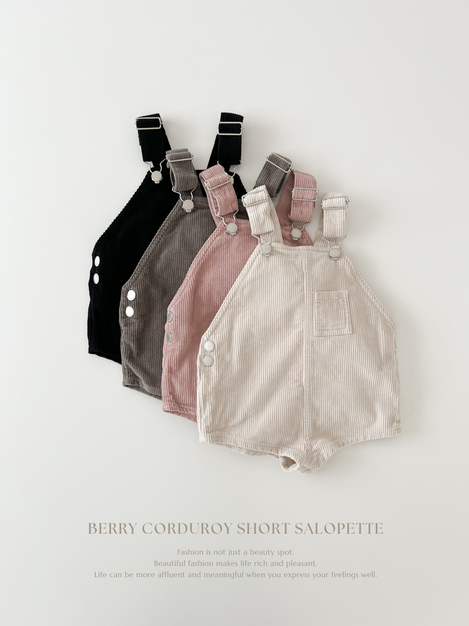 Berry corduroy short salopette