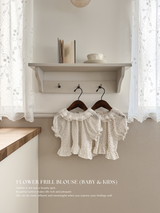 Flower frill blouse (baby & kids)