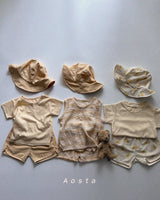 ［Aosta］Heart button tee