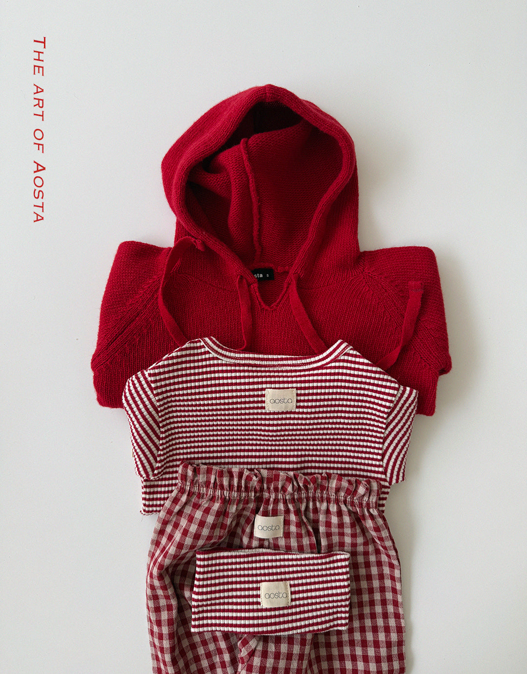 ［Aosta］Caramel Check Pants