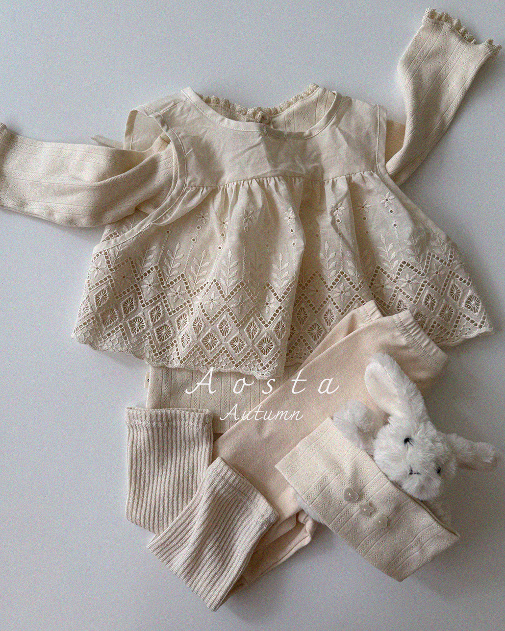 ［Aosta］Lace Jenny Open Vest