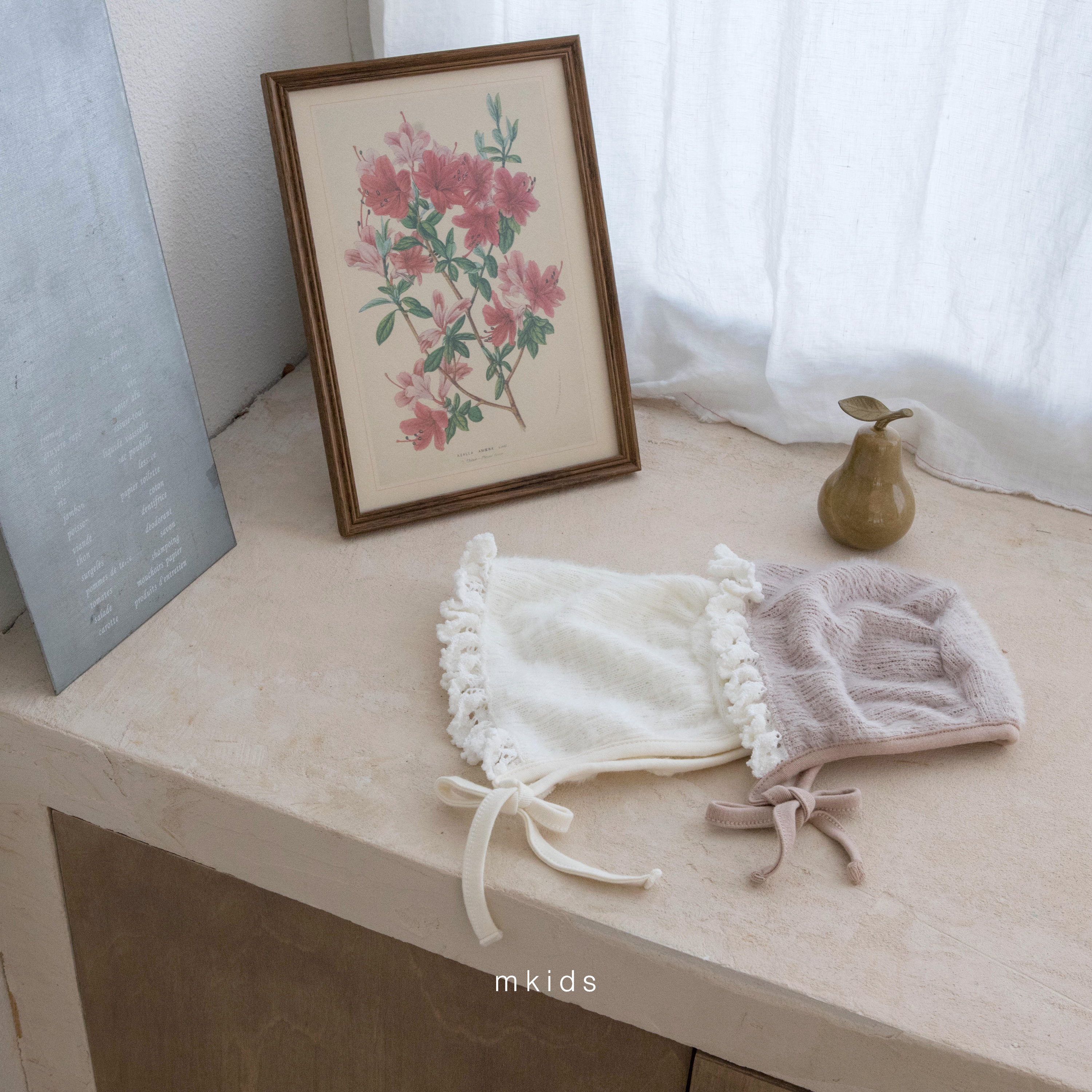 ［mkids］Soft frill bonnet