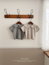 Mini check sailor blouse