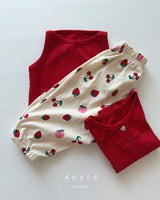 ［Aosta］Heart button tee