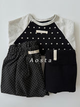 ［Aosta］Dot Raglan Tee