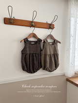 Check suspender rompers