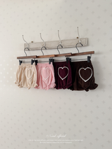 Heart corduroy frill bloomer
