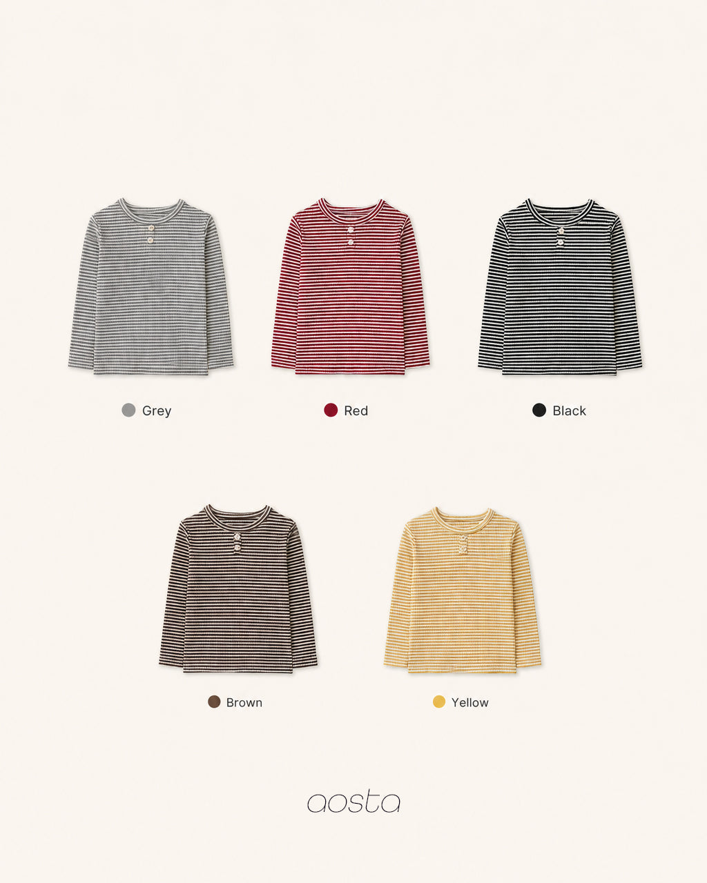 ［Aosta］Cookie Stripe Tee