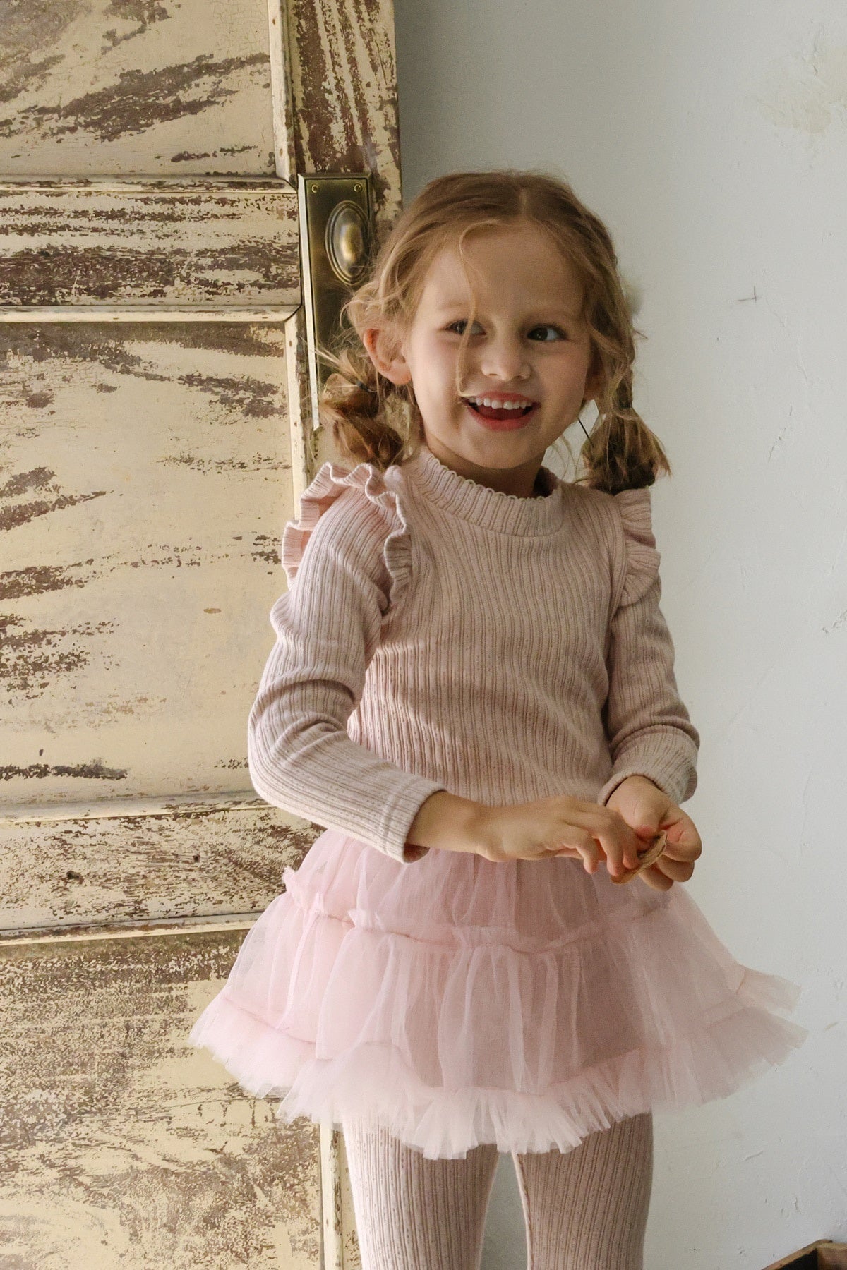 [FLO] Lemonde frill rib tops