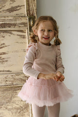 [FLO] Lemonde frill rib tops