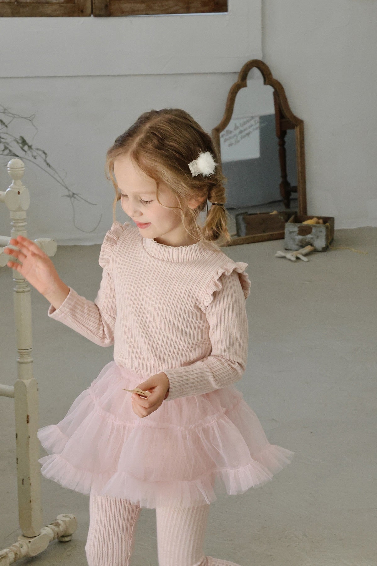 [FLO] Lemonde frill rib tops