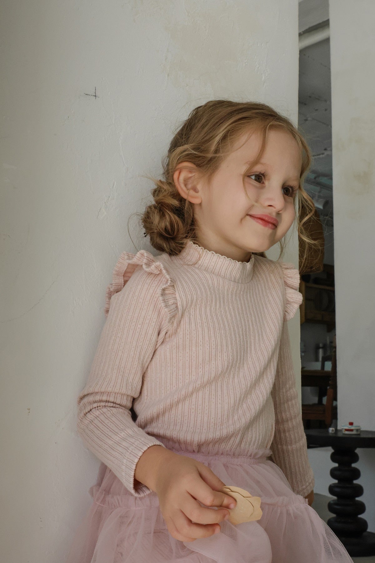 [FLO] Lemonde frill rib tops