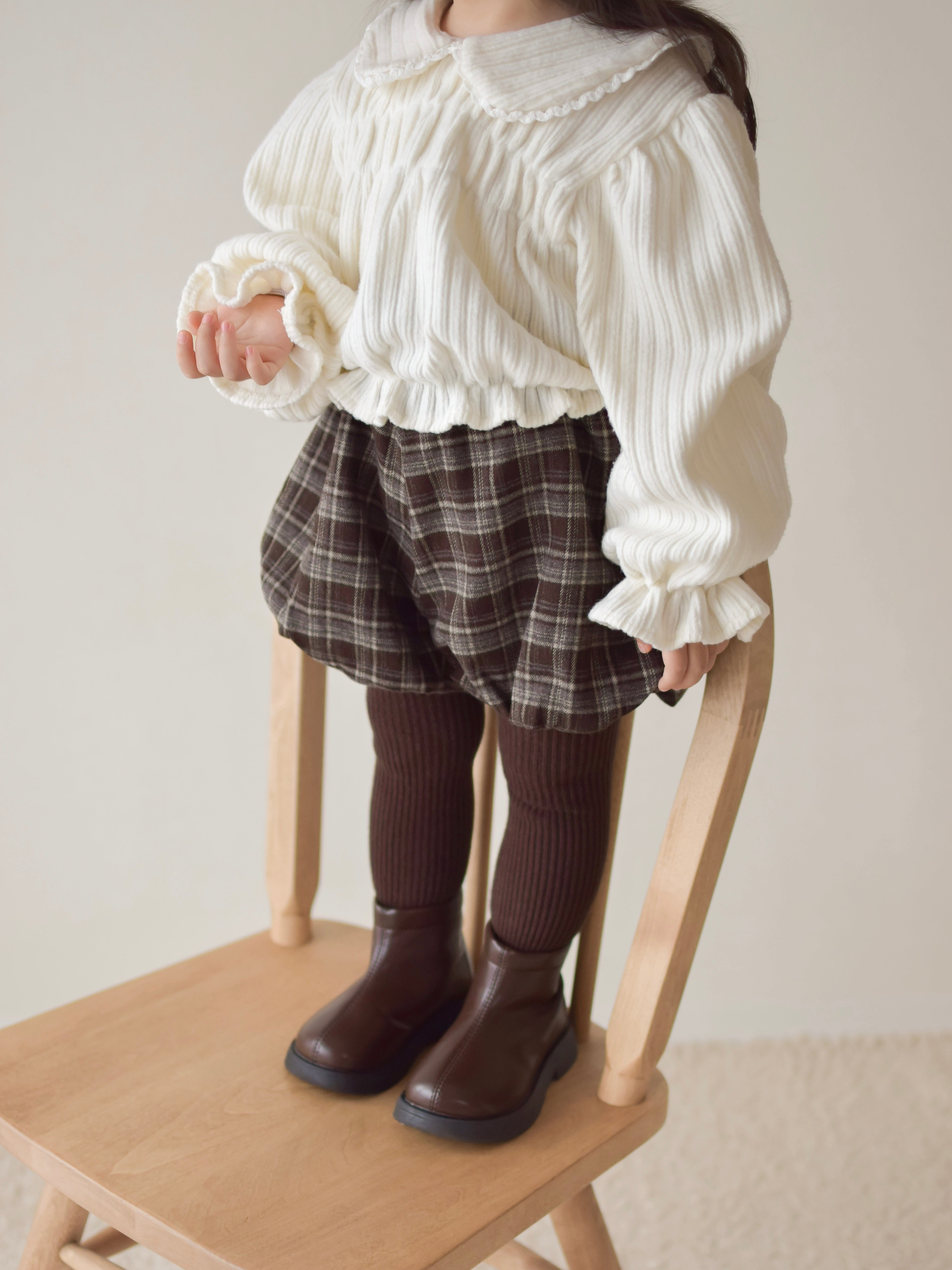 Honey round collar blouse