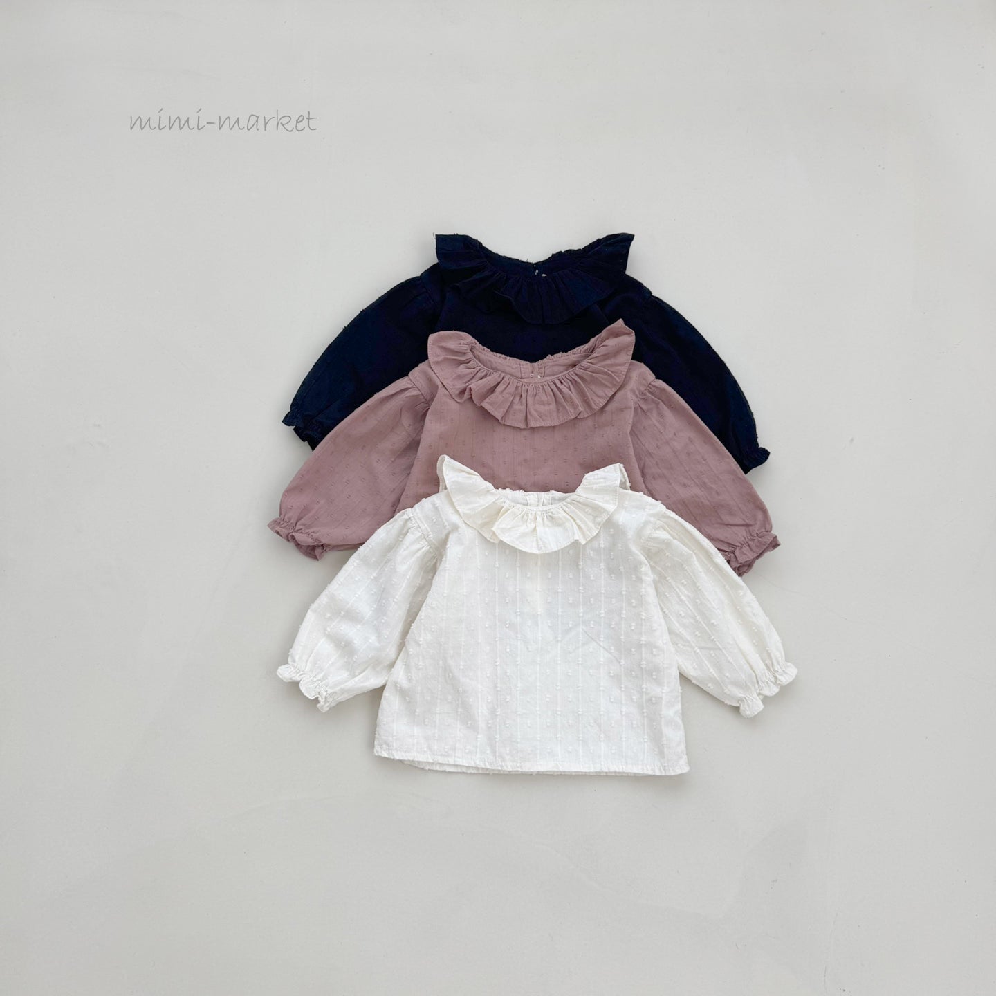 ［mimi market］Snow ruffle blouse