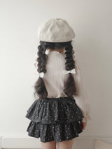 Mellow rib puff tops