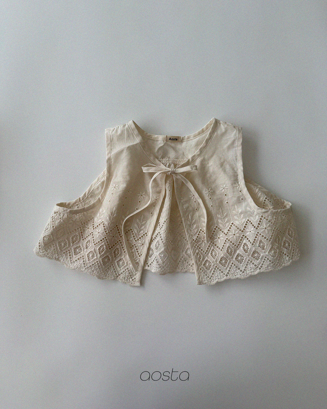 ［Aosta］Lace Jenny Open Vest