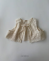 ［Aosta］Lace Jenny Open Vest