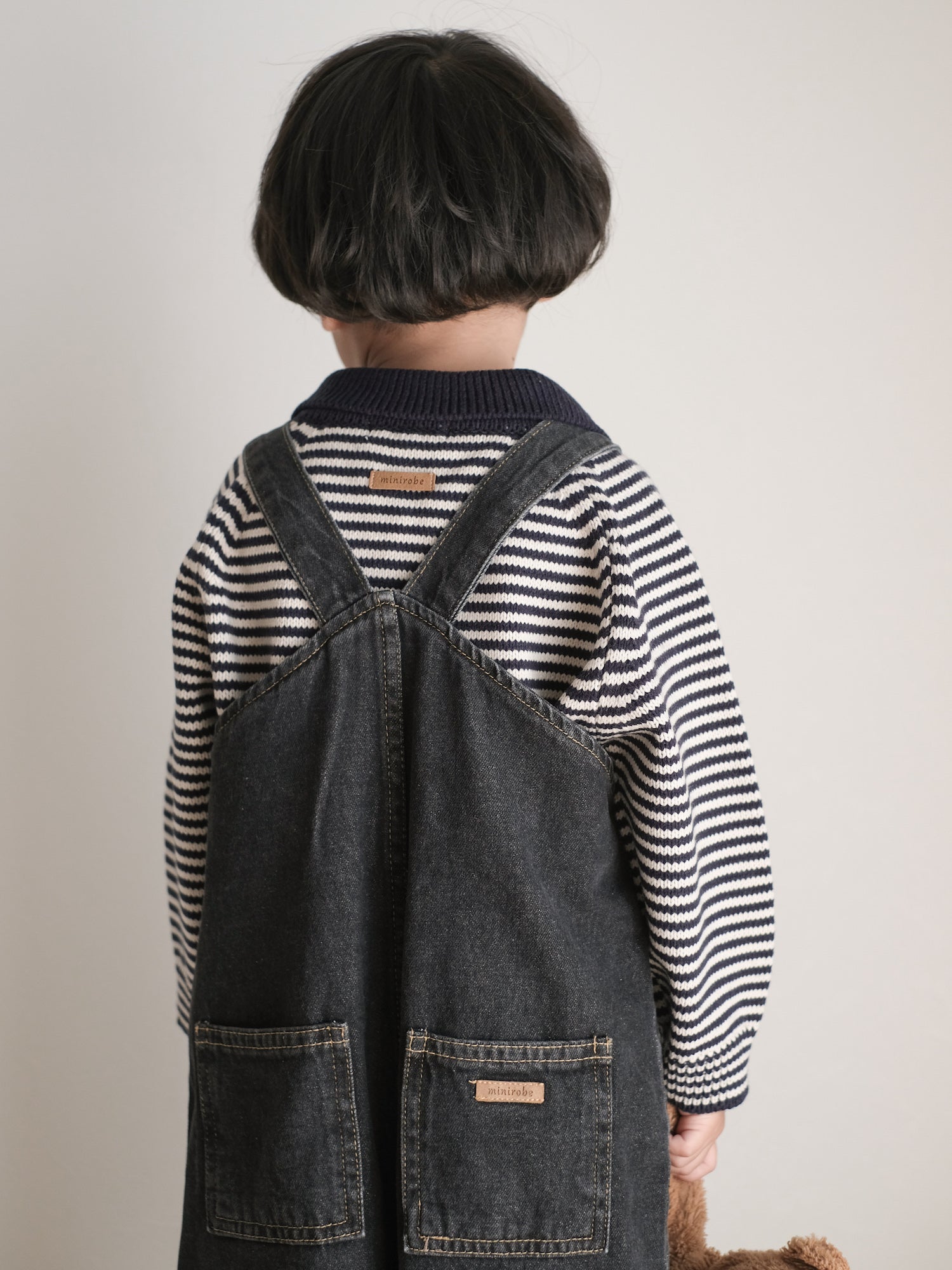 Clip denim overalls