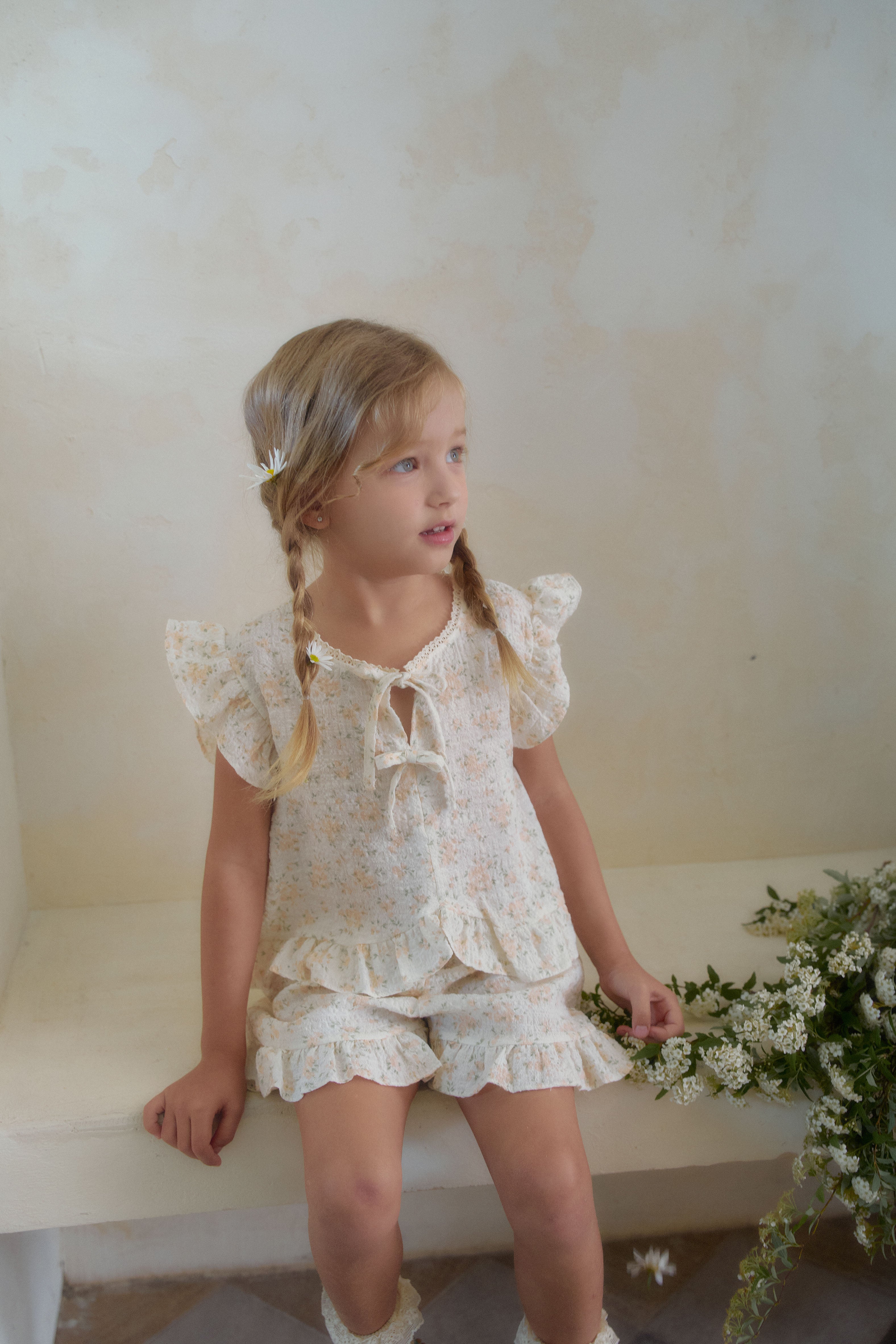 ［momo ann］Lilly flower frill set