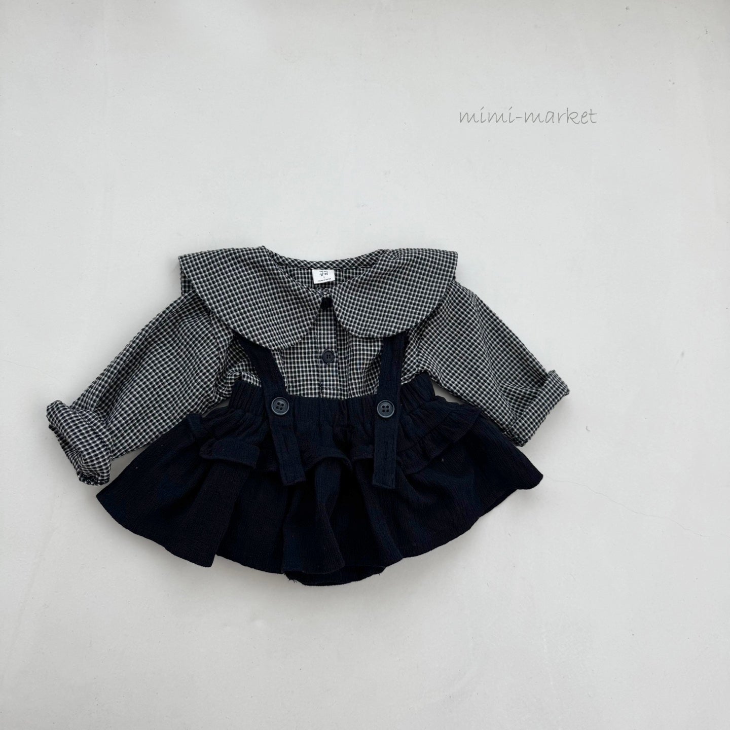 ［mimi market］Check collar blouse