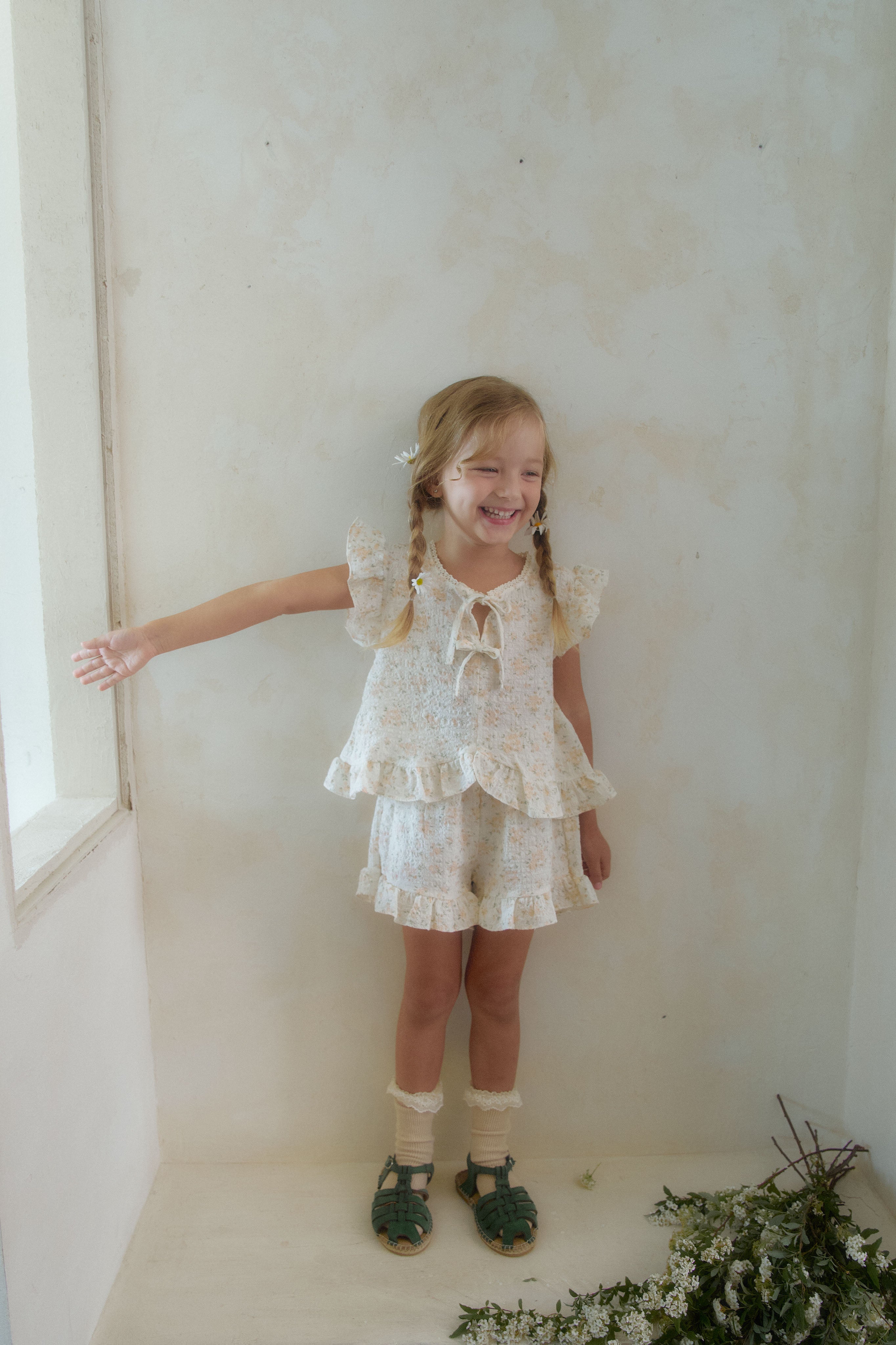 ［momo ann］Lilly flower frill set