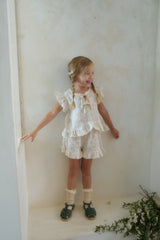 ［momo ann］Lilly flower frill set