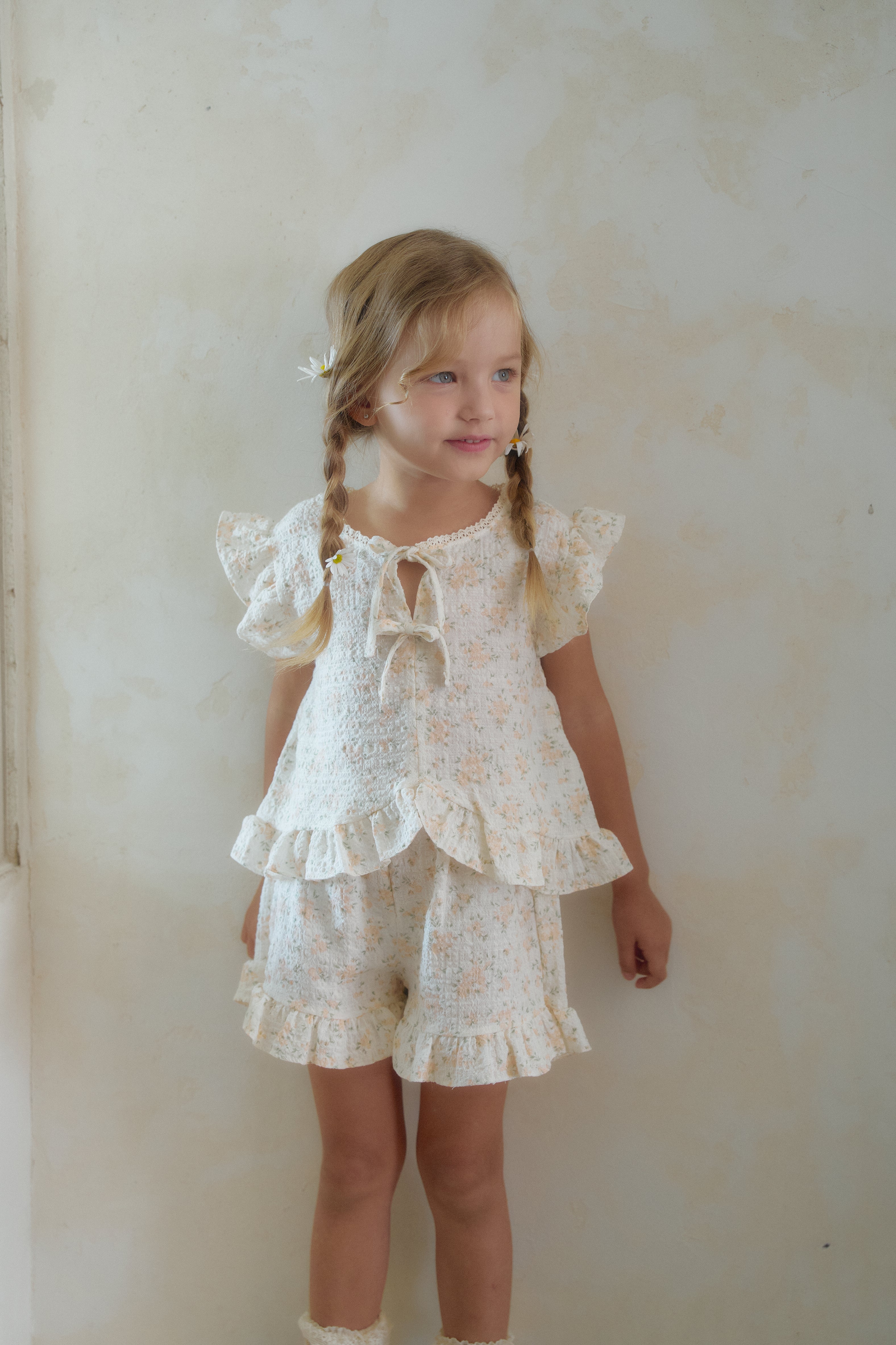［momo ann］Lilly flower frill set