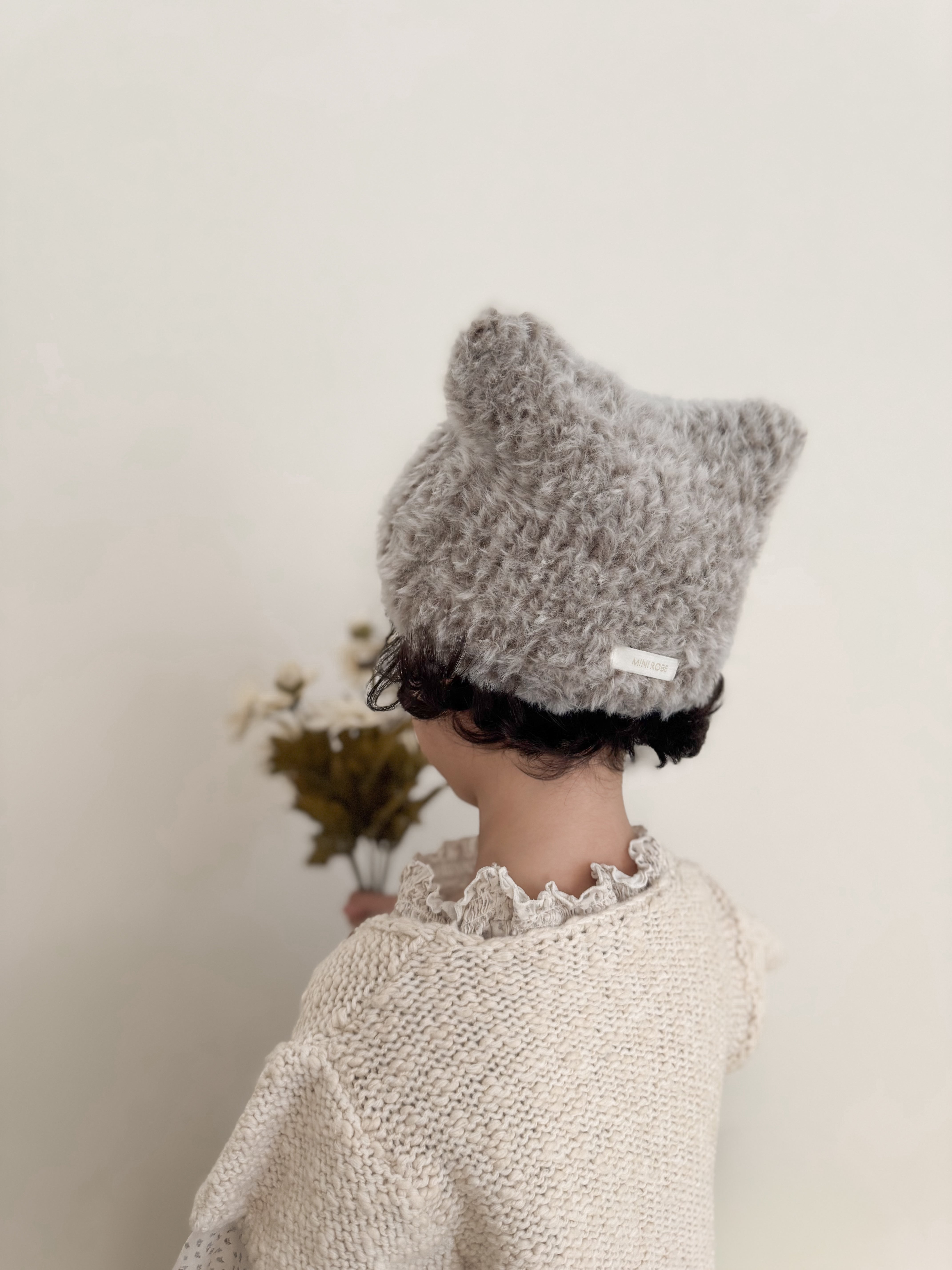 Boucle cat beanie