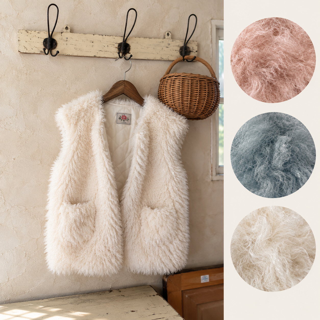 [OREN] Shirley sherpa fur vest