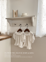Flower frill blouse (baby & kids)