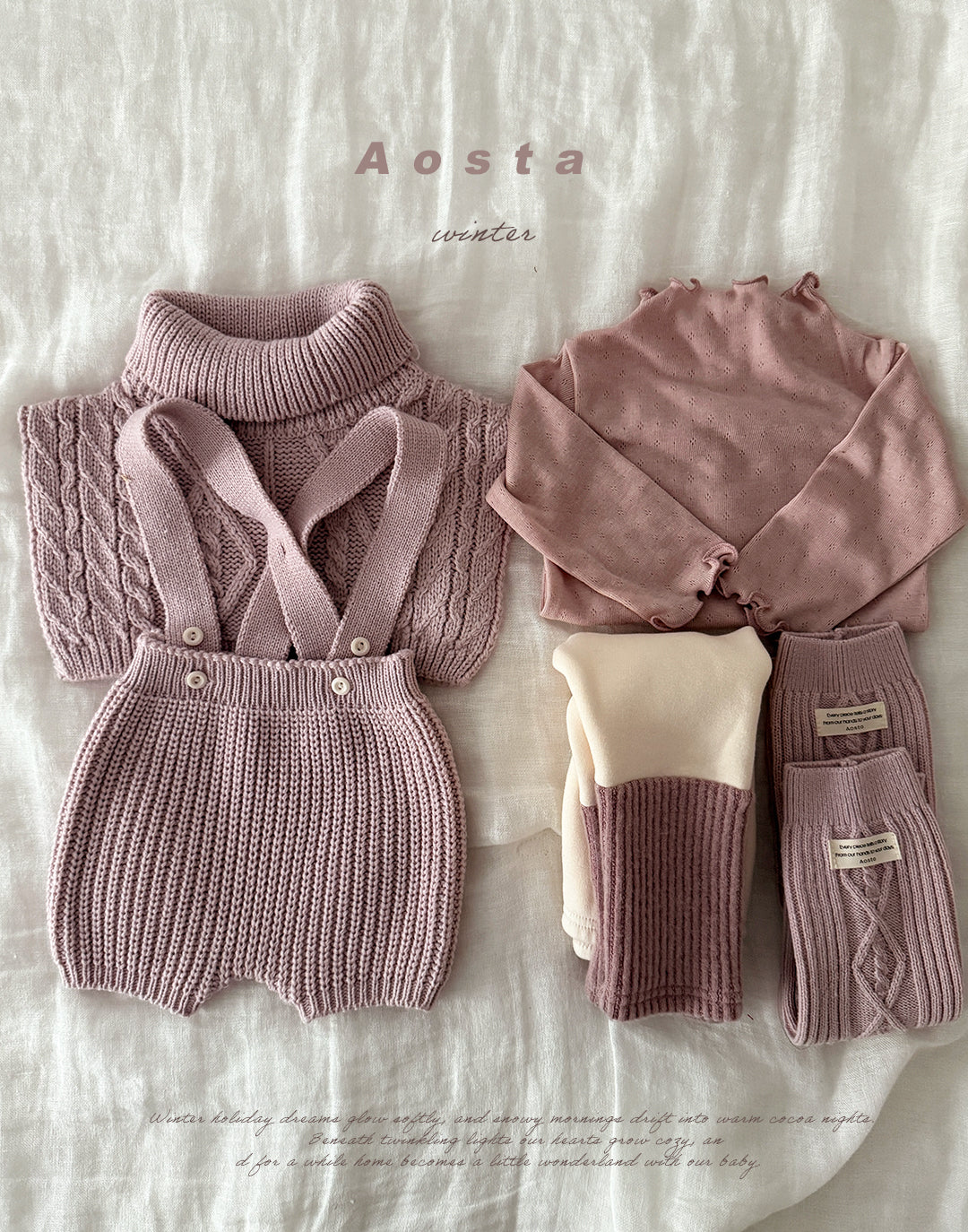 ［Aosta］Knit overalls