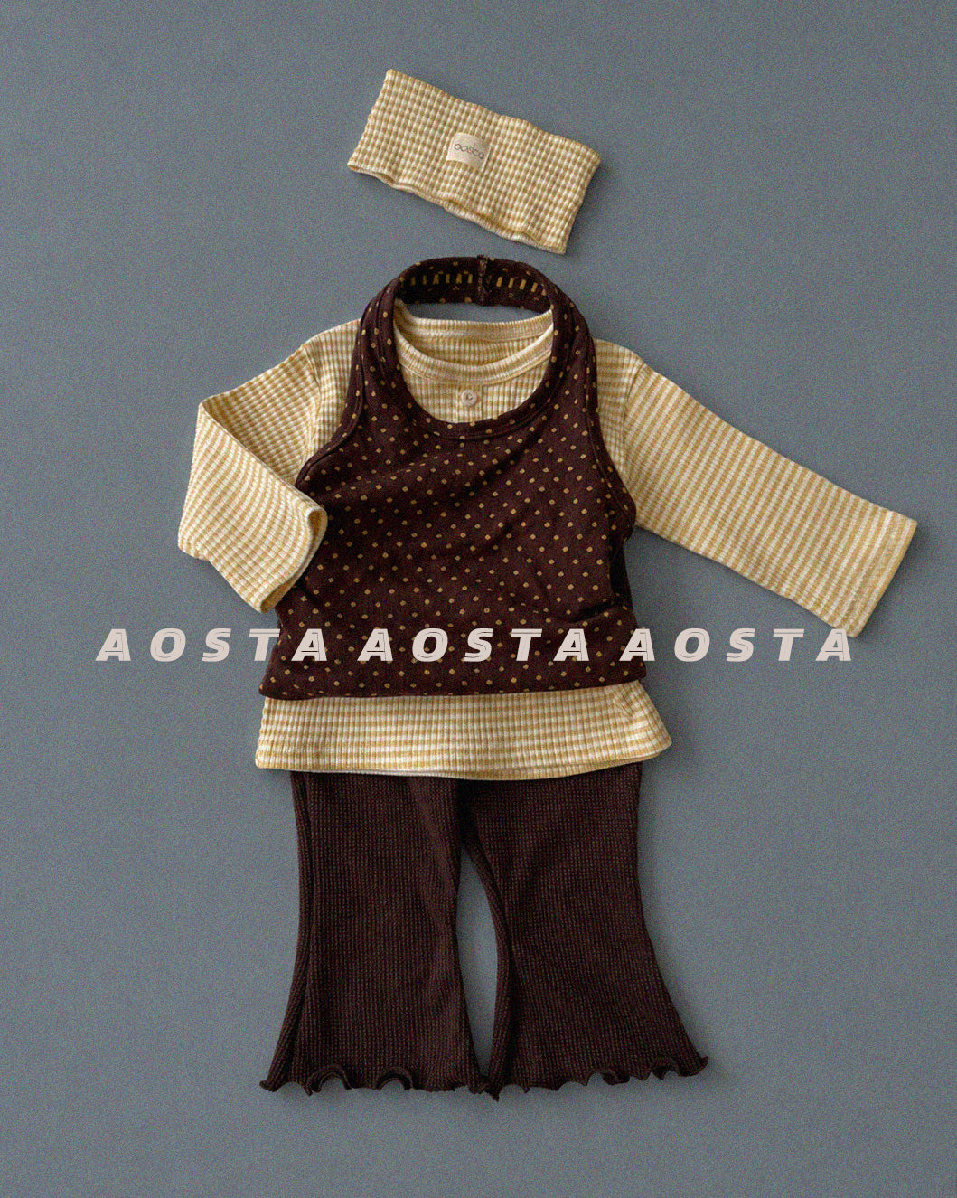 ［Aosta］Choco Chip Halter Neck