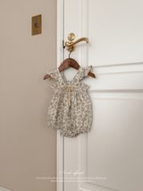 Garden frill ribbon rompers