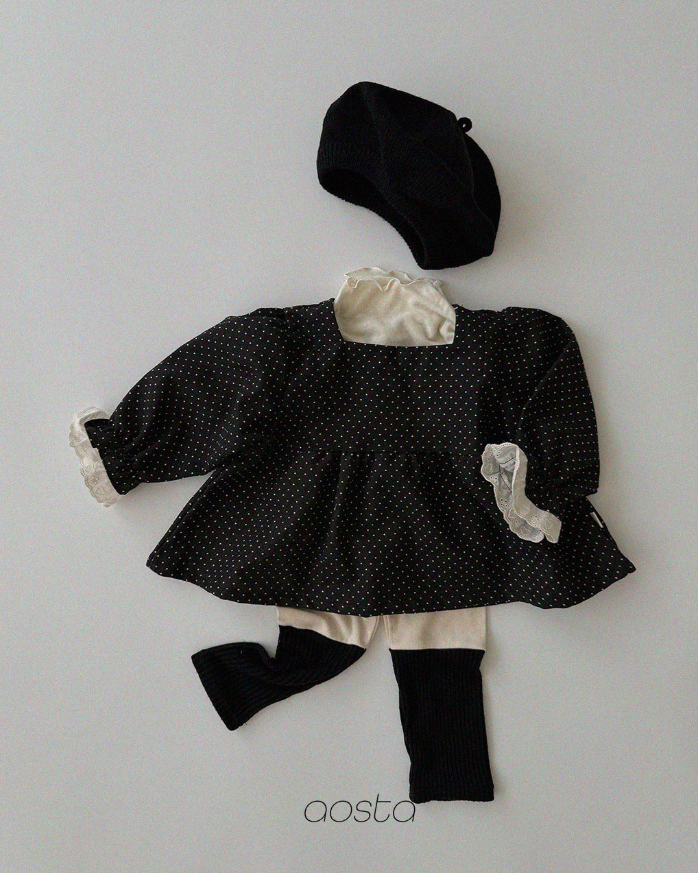 ［Aosta］Milk Dot Blouse