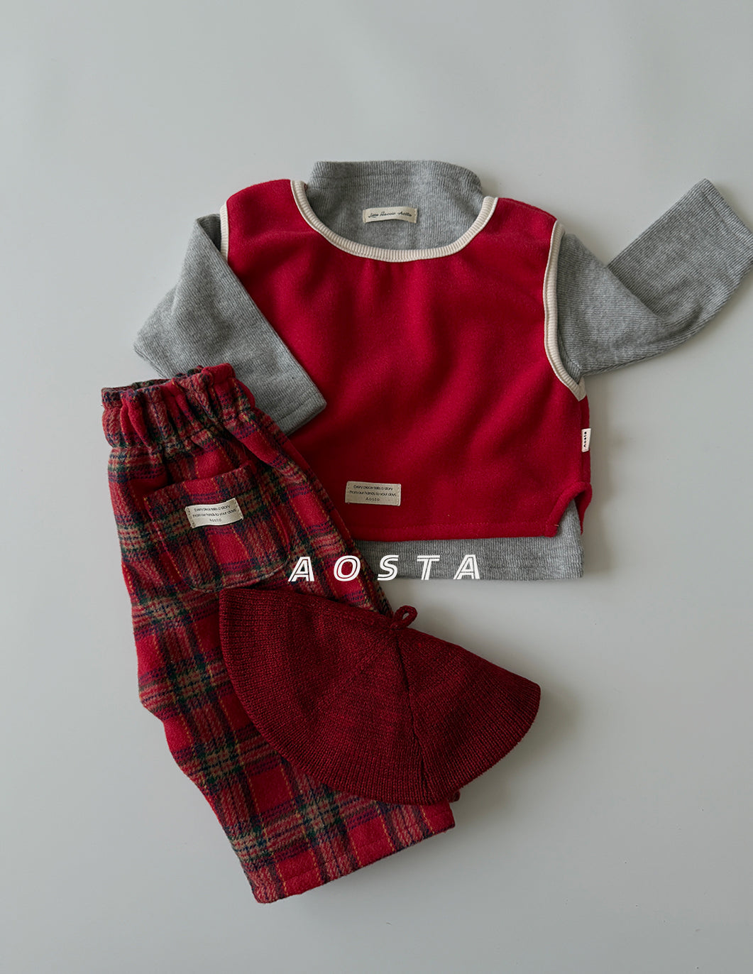 ［Aosta］Check pants