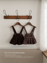 Pleats suspender skirt