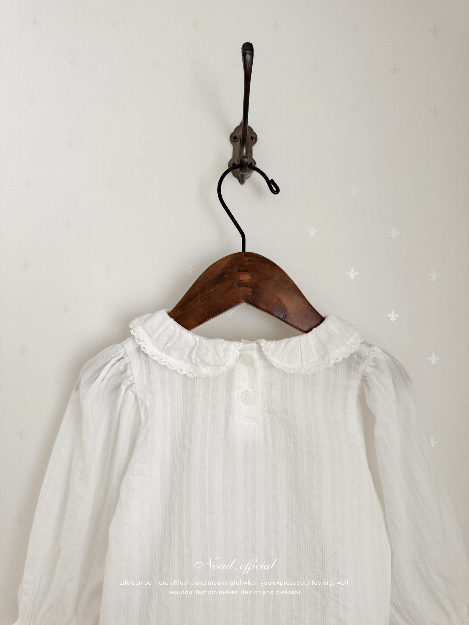 Lace frill blouse