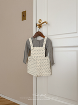 Heart button cross tee