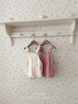 Cotton berry short overalls