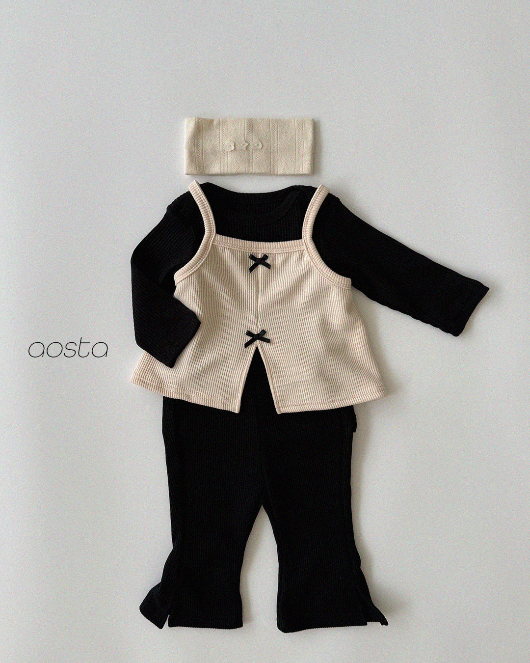 ［Aosta］Bibi Ribbon Vest