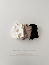 Pompom collar bebe tops