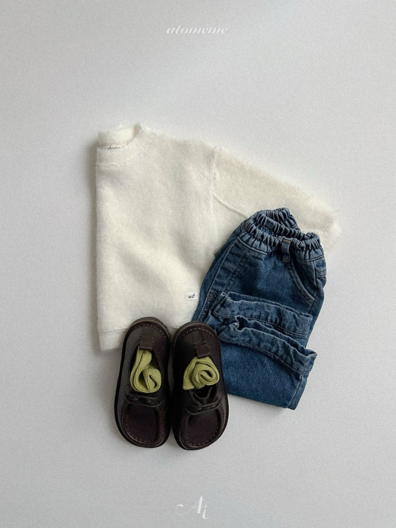 [atomeme] Half Slit Denim