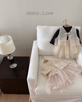 ［Aosta］Lace Jenny Open Vest