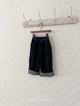 Dot denim pants